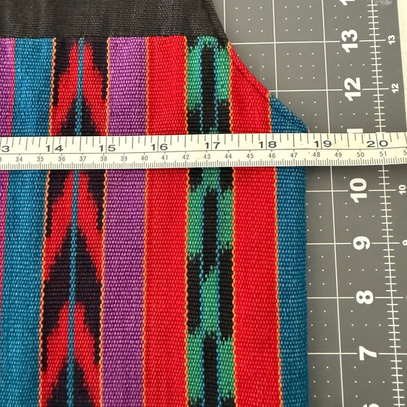 Medium‎ Single Button Vest Western Aztec Striped Colorful Festival Hippie Boho - Picture 5 of 5